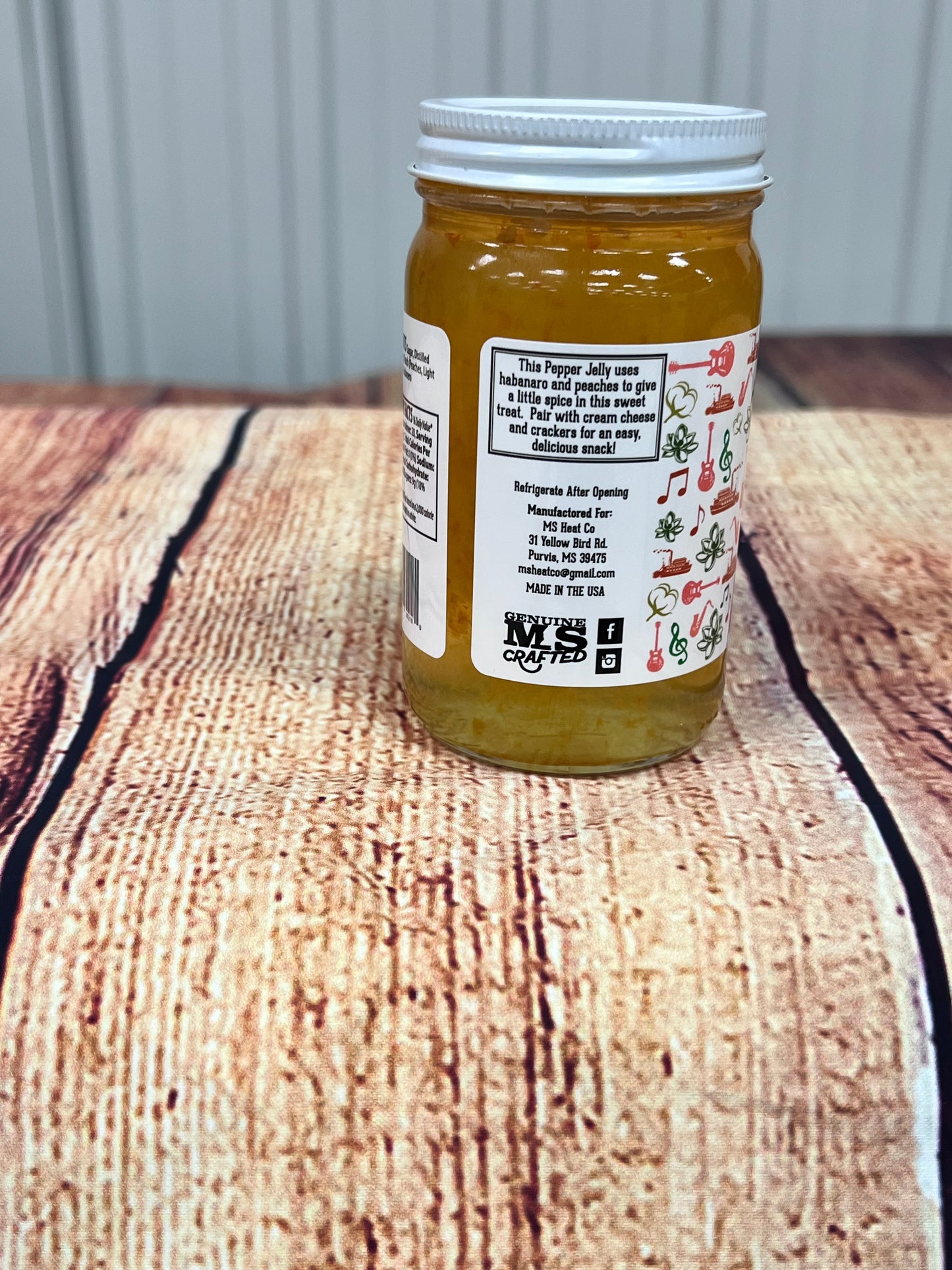 MS Heat Co Peach Habanero Pepper Jelly