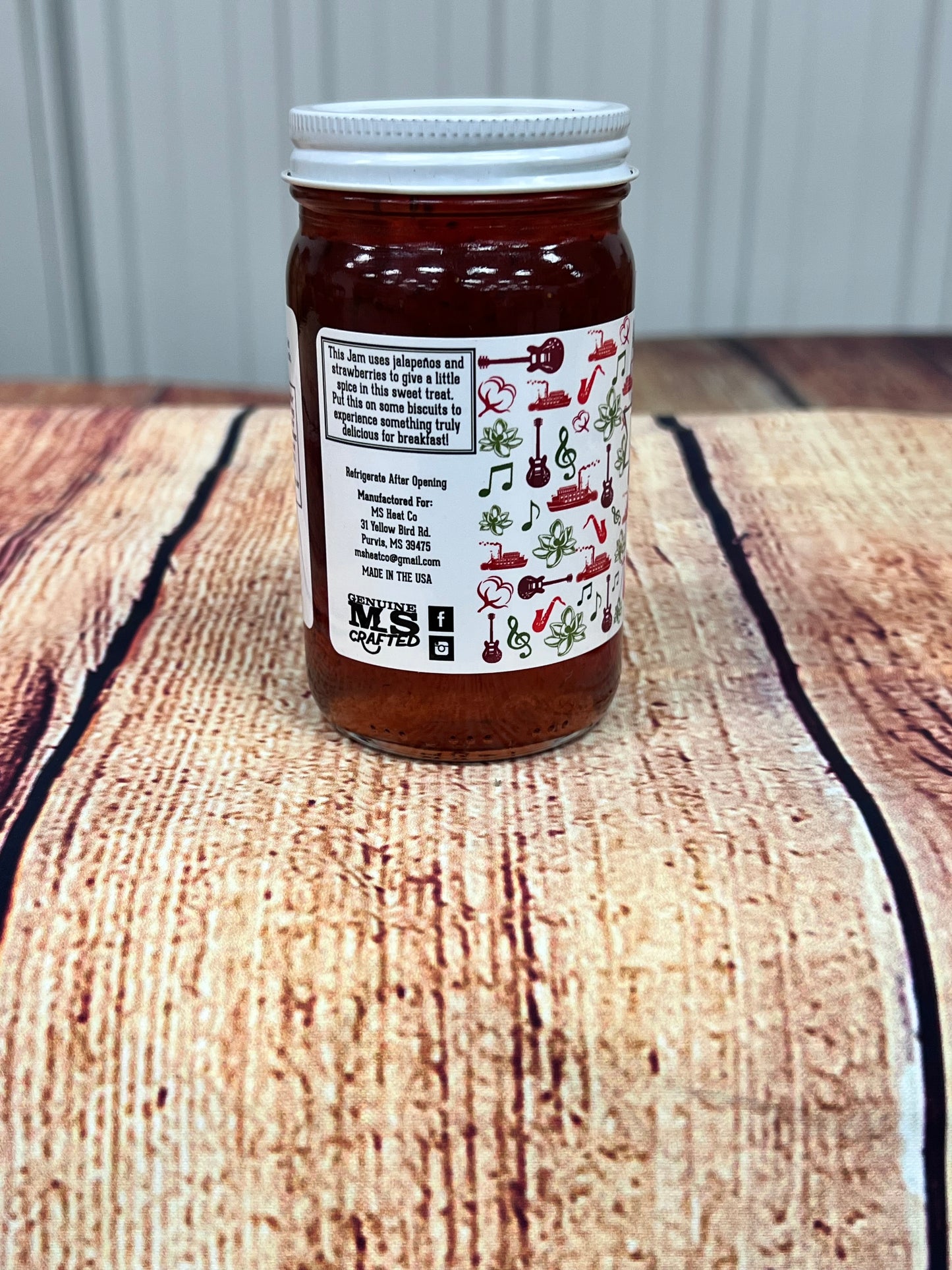 MS Heat Co Strawberry Jalapeno Pepper Jam