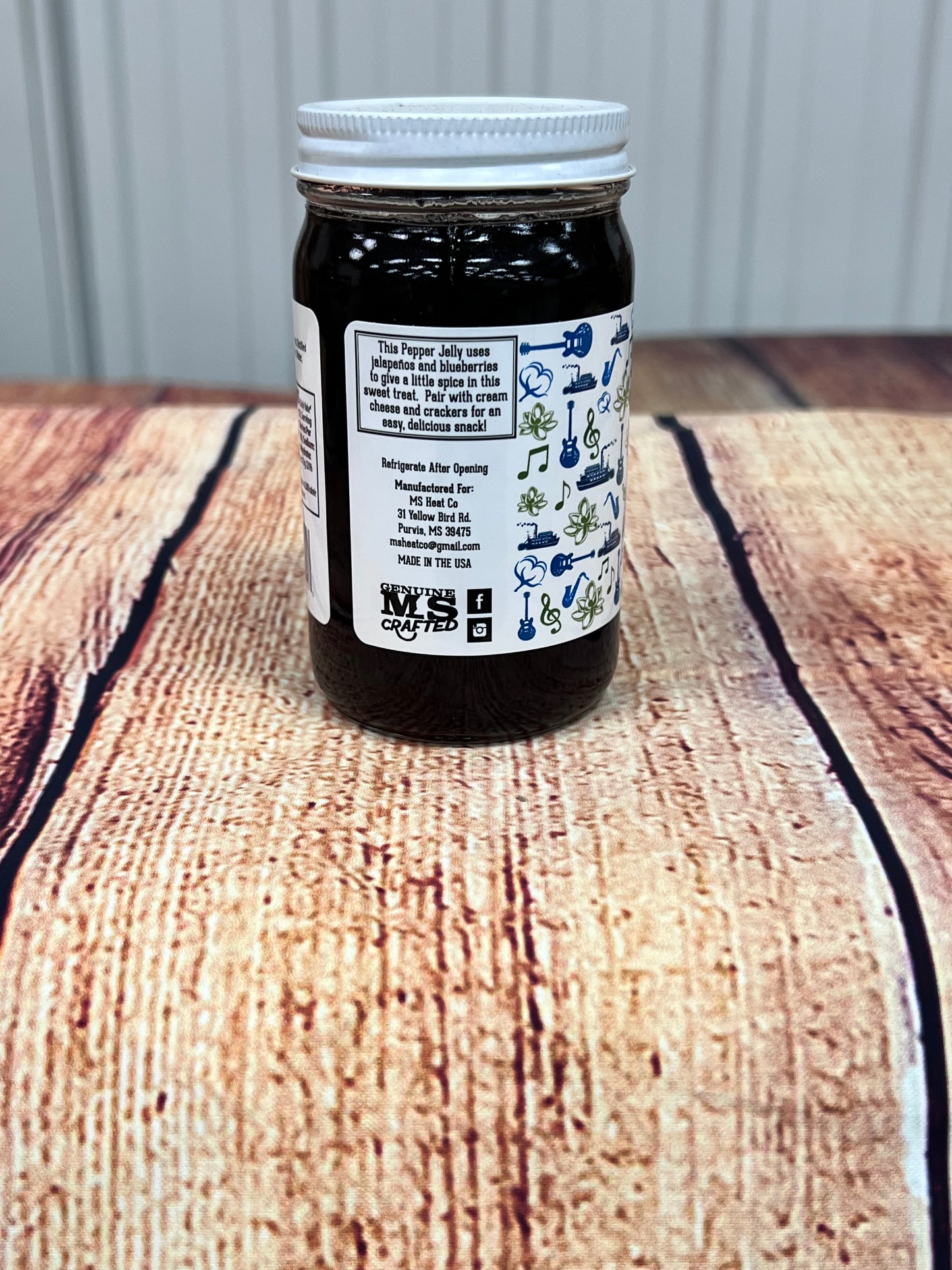 MS Heat Co Blueberry Jalapeno Pepper Jelly