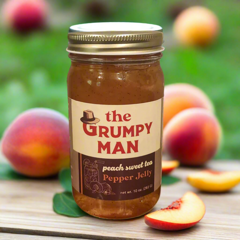Peach Sweet Tea Pepper Jelly – Grumpy Man Foods