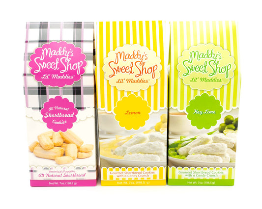 Maddie's Sweet Shop - Shortbread 3 Pack (Natural, Lemon, & Key Lime)
